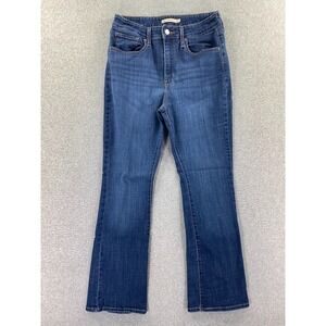 Levi's 725 High Rise Bootcut Womens 31 Dark Wash Blue Denim Jeans Western Rodeo